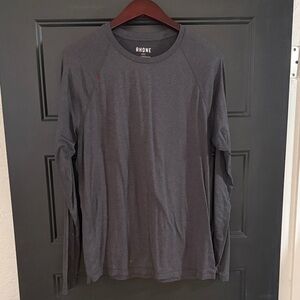 Rhone Men's Charcoal Long Sleeve Tee